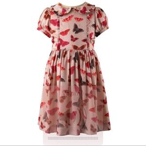 Rebecca Riley Brown Butterfly Frill Dress 4